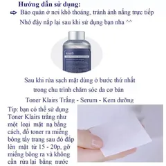 Nước hoa hồng không mùi Klairs Supple Preparation Unscented Toner 180ml