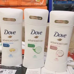 Lăn khử mùi Dove Advanced Care 48h giúp loại bỏ mùi hôi và chống ẩm ướt 74g