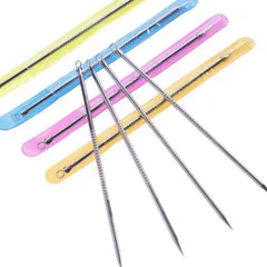 HOT Cây nặn mụn 2 đầu - que nặn mụn thời thượng inox (có bao đi kèm)