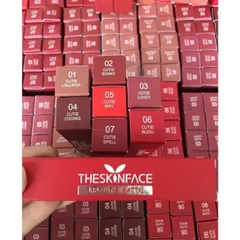 Son kem The Skin Face siêu lì siêu mịn không khô môi CHUẨN AUTH