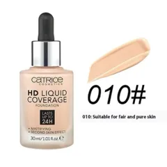 Kem nền Catrice HD Liquid Coverage kiềm dầu che khuyết điểm tự nhiên 30ml Chính Hãng
