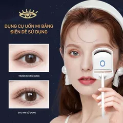 Máy uốn mi nhiệt thông minh giúp tạo điểm nhấn đôi mi cong xinh xắn, Uốn mi điện với thiết kế nhỏ gọn tiện lợi
