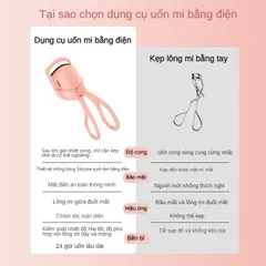 Máy uốn mi nhiệt thông minh giúp tạo điểm nhấn đôi mi cong xinh xắn, Uốn mi điện với thiết kế nhỏ gọn tiện lợi