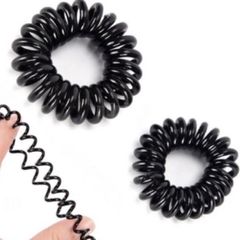 Set 10 thun cột tóc lò xo đen tiện lợi, không làm gãy nếp tóc