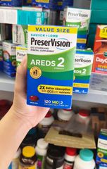 140 viên PreserVision AREDS 2 Formula – Viên uống bổ mắt từ Bausch + Lomb giúp bảo vệ và cải thiện thị lực