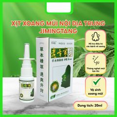 Xịt mũi viêm xoang Jimingtang hỗ trợ vệ sinh, cải thiện tình trạng ngạt mũi - Hộp 20ml Jimingtang