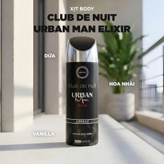 Xịt thơm toàn thân nam Armaf Club De Nuit Urban Man Elixir Perfume Body Spray 200ml