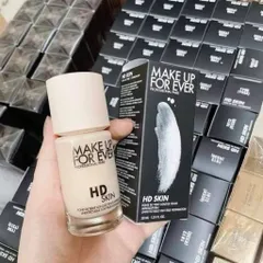 Kem Nền Make Up For Ever HD Skin Hydra Glow 30ml - Giúp Da Căng Bóng, Dưỡng Ẩm 24h, Lâu Trôi tone da sáng tự nhiên