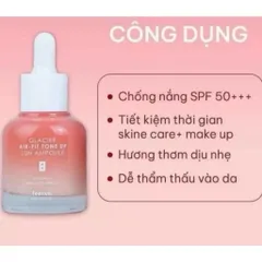 Tinh chất Chống Nắng Nâng Tone Serum Lovelycc Pink +Tinh Chất Feelxo Glacier Air-Fit Tone Up Sun SPF 50+ PA++