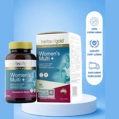 [Nhập khẩu] Herbs of Gold Women’s Multi+ (Lọ 60 viên) - Viên uống bổ sung Multivitamin, tăng cường sức khỏe cho phụ nữ 