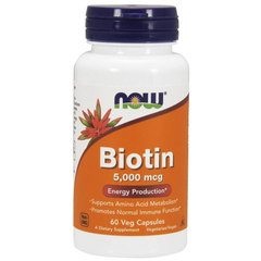 Viên uống Biotin 5000 mcg Now Foods DATE XA NK