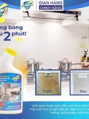 Combo SMART TK-TS-TC - Clear :Nước tẩy cặn-kính nhà tắm,đồ sứ,cặn Inox Vòi Sen,rửa dầu mỡ lâu ngày.