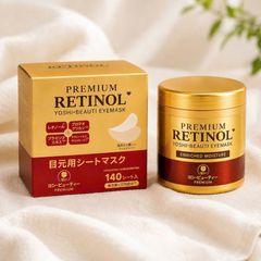 Mặt nạ mắt Yoshi Beauti Premium Retinol Eyemask Japan 140 miếng