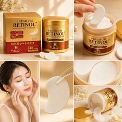 Mặt nạ mắt Yoshi Beauti Premium Retinol Eyemask Japan 140 miếng