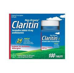 Viên uống chống dị ứng Claritin Antihistamine Non-Drowsy Loratadine 10mg 100