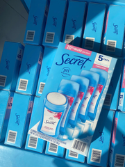 Lăn khử mùi sáp Secret PH Balanced Powder Fresh Invisible Solid 73g set 5 cây