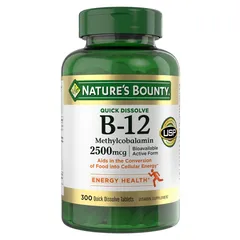 Viên Vitamin B12 2500mcg Nature’s Bounty 300 viên Auth usa