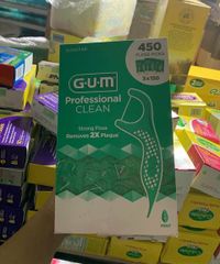 Tăm sợi chỉ nha khoa Gum Professional Clean Mint 450 cái