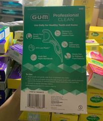 Tăm sợi chỉ nha khoa Gum Professional Clean Mint 450 cái