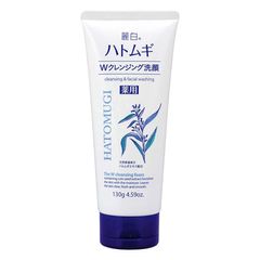 Sửa Rửa Mặt Ý Dĩ Hatomugi Nhật Bản 130g, cấp ẩm, cải thiện tình trạng da khô ráp, cháy nắng, làm dịu da