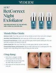 VI Derm RetCorrect Night Exfoliator 30ml- Serum Trẻ Hóa Da, Giảm Mụn Chất Lượng từ Mỹ