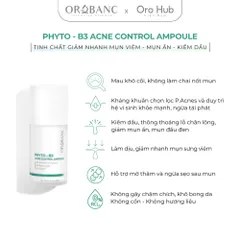 Combo Orobanc Cải Thiện Mụn, Phục Hồi Da Nhạy Cảm - Phyto B3 Acne Ampoule + Ectoin B5 Serum + Cica B3 Cream