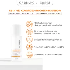 Combo Orobanc Dưỡng Sáng, Mờ Thâm - Cica Peptide Serum 30ml + Asta B3 Serum 30ml