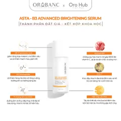 Combo Orobanc Dưỡng Sáng, Mờ Thâm - Cica Peptide Serum 30ml + Asta B3 Serum 30ml