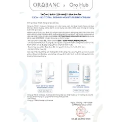 Kem Orobanc Dưỡng Ẩm, Làm Dịu Và Phục Hồi - Cica B3 Total Repair Moisturizing Cream 30g