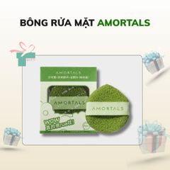 [QUÀ TẶNG CHÍNH HÃNG] Bọt biển rửa mặt Amortals hình giọt nước làm sạch da mặt nhẹ nhàng và dịu nhẹ.