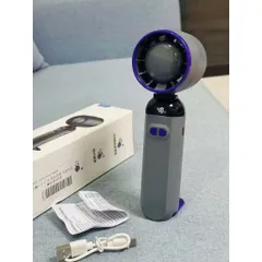 Quạt Tích Điện Cầm Tay Turbo ROCK LQ-217B Gập 90°, 100 Cấp Độ Gió, Màn Hình Led, Móc Treo Tiện Lợi