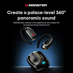 Tai Nghe Bluetooth TWS Monster MQ022, Bluetooth 5.4, HIFI 3D, Pin Lâu, Game Mode, Lọc Ồn Thông Minh