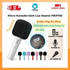 Micro Karaoke Bluetooth Không Dây Maono MKP100 3 Trong 1, Hỗ Trợ TWS Kết Nối 2 Mic Song Ca