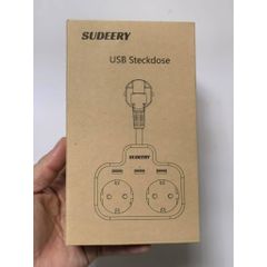 Ổ Điện Đa Năng 3680W SUDEERY WPG-EU016 ( Đức ) 2 Cổng 220V + 3 Cổng USB-A, Nhựa Cao Cấp Chống Cháy