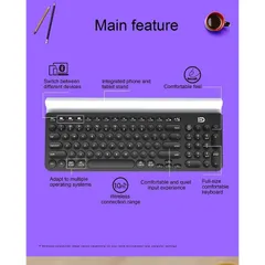 Bàn phím Bluetooth FD IK6650/IK3381 Tri-Mode Gõ Êm Kết Nối Máy Tính, Điện Thoại, Máy Tính Bảng