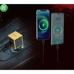 Tẩu Sạc Nhanh Oto Xe Hơi Philips 2 Cổng 52.5W Usb C PD 30w Usb A 22.5w