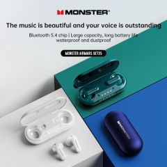 Tai Nghe Bluetooth TWS Monster Airmars XKT25 Hifi Stereo, 2 Mic Đàm Thoại HD, Bluetooth 5.4, Giảm Ồn