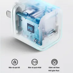 Củ Sạc Nhanh Anker 312 - A2678 20W Công Nghệ PD Type C, Nhỏ Gọn An Toàn