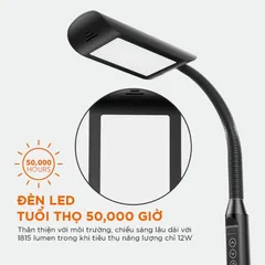 Đèn LED Cây Kiêm Đèn Bàn Chống Cận Taotronics TT-DL060 Kim Loại 12W, 5 Chế Độ Màu 5 Mức Sáng, Cảm Ứng, Hẹn Giờ