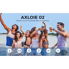 Loa Bluetooth AXLOIE O2 - Chống Nước IPX7, TWS , Extra Bass, 10W, Mic Tích Hợp (Hàng À Má Zôn )