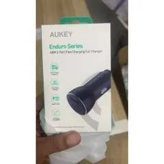 Tẩu Sạc Nhanh Ô Tô 48W AUKEY CC-Y48, 2 Cổng Type C PD và USB QC3.0 Siêu Nhỏ Gọn, Vỏ Kim Loại