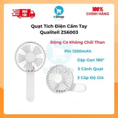 Quạt Cầm Tay Qualitell ZS6003 - Động Cơ Không Chổi Than 5 Cánh, Gập Gọn 180 Độ