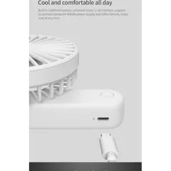 Quạt Cầm Tay Qualitell ZS6003 - Động Cơ Không Chổi Than 5 Cánh, Gập Gọn 180 Độ