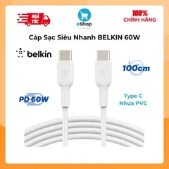 Cáp Sạc Siêu Nhanh BELKIN / Anker 60W Type C to C Dài 1m Vỏ Nhựa PVC