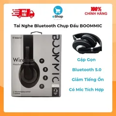 Tai Nghe Bluetooth Chụp Đầu Headphone BOOMMIC SY-BTM200 - Gập Gọn, Có Mic Tích Hợp, Giảm Ồn