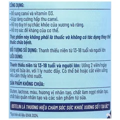Thực phẩm bảo vệ sức khỏe Ostelin Calcium & Vitamin D3 lọ 30 viên