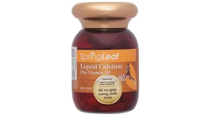 Canxi Spring Leaf Liquid Calcium Plus Vitamin D3 lọ 60 viên