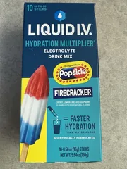 Liquid I.V. Multiplier Hydration Powder Firecracker Popsicle 10 pk.cua my