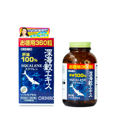 Viên Uống Dầu Gan Cá Squalene Orihiro 360 Viên, giúp giảm đau, viêm sưng các khớp xương
