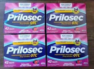 Liệu trình cắt cơn đau dạ dày Prilosec Frequent Heartburn and Acid Reducer 42 viên (Hương dâu).cua my